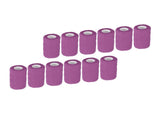 12Pcs Bandage Wrap Natural Latex Elastic Self Adhesive Wrap for Cows Dogs Horses 10cm Purple V1294-YM0523-3111220104715