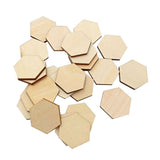 Beech Wooden Hexagon Cutouts Beige for Creative Handcrafts 400Pcs V1366-AZ2-W-13540