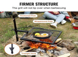 Swivel Campfire Grill, Fire Pit Grill Grate over Fire Pits, Heavy Duty Steel Grill Grates, 360&deg V952-LSYYKJDGL1616U3A5V0