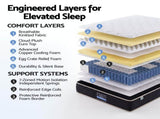 Giselle 35cm Double Mattress Firm with Copper Memory Foam and Edge Support MATTRESS-E-REGAL-35-D