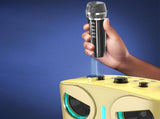 Wireless Bluetooth Karaoke Speaker with 2 Microphone Home KTV Set Gold V1263-JX-6966-3