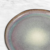 3 Pieces Reactive Glazed Ceramic Organic Fine Dinner Set with Plate and Bowl EARTHY BLUE BROWN V274-HA-LA-P0024302-BN