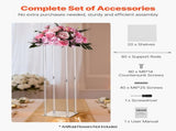 Wedding Flower Stand, 10PCS 80cm Column Flower Stand, Floral Stands with Acrylic Laminate, V952-HLHJLFT10J806TMWQ001V0