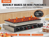 Mini Dutch Pancake Maker, 50PCS 43mm Diameter Dorayaki Baker Machine, 1700W Commercial Electric V952-SYJBJDP50KF0N6CCCV3