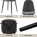 1 Artiss Dining Table and 4 Chairs Set Marble Grey DSET-MAR75-VEL01-GYX4