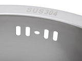 Kitchen Sink Undermount 304 Stainless Steel Single Bowl Mini Round Sink with Strainer 28cm Outer V1294-YM0901-3118240130711