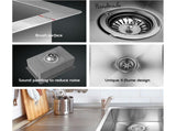 Cefito Kitchen Sink 45X30CM Stainless Steel Basin Single Bowl Silver SINK-3045-R010