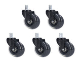 5 Pcs Chair Rotate Wheel 3in 360 Degree Noise Free Scratch Resistant Straight Chair Caster for V1294-YM0715-3116220006511