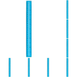 Dual Scale Design Straight Plastic Ruler Clear Scale Measuring Tool for Daily Draft Handcraft Length V1192-AZ-W-28212