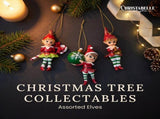 Christabelle 3 Elf Christmas Ornaments Assorted Novelty Figures 10.5cm Xmas Tree Decorations Ha 112_SHD2007