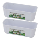 2PCS Hanging Poultry Feeder Plastic Livestock Feeding Trough for Chicken Geese Sheep Deer Dog White V1294-YM0901-3111250052412