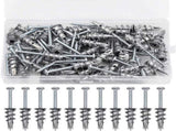 100 pcs Zinc Alloy Expansion Screw Set Combination 50 pcs Screws And 50 pcs Anchors - Metal V1188-MS-227-2788