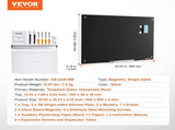 Magnetic Glass Whiteboard, Dry Erase Board 36"x24", Wall-Mounted Large White Glassboard Frameless, V952-CXGCBLBGHBL3VB8RKV0