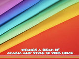 2 Pack Rainbow Blackout Kitchen Curtains, Colourful Window Drapes for Bedroom, Nursery and Girls V1189-LC-AMZ-00238