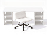 Artiss Office Desk & Set 150cm Computer Desk with 6 Storage Shelves & Ergonomic Cross Legged DESK-SHEF-150-2016-WH
