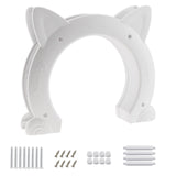 Cat Door for Interior Door,Hidden Pet Litter BoxPet Door for Cats up to 25 lbs Pet Box,Pass Through V1366-AZ2-W-04171