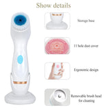 Pink Waterproof Facial Cleansing Spin Brush Set - Rechargeable with 3 Heads & Charging Stand V888-ELOSUNG26212