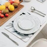 8 Pcs Clevinger MDF Placemats and Coasters Bamboo V1181-CV0289-CV0290