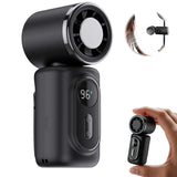 Mini Portable Handheld Clip Fan with LED Display, Rechargeable 3000mAh Battery, 5 Speeds, 180&deg V1366-AZ2-W-11638