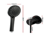 Cefito 4.5" Handheld Shower Head Round with Wall Bathroom Mixer SHOWER-A4-RO-BK-MIXER-RO