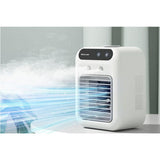 Portable Air Conditioner Fan 3 Speeds Cooling Humidifier Fan for Room Desk Bedroom Office White V1263-JX-7214-2