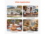 Outdoor Pizza Oven, 12 in Wood Fired Pizza Ovens, Pellet Pizza-Stove with Thermometer & Electric V952-BXPSLDNZWDJPCLPZU001V9