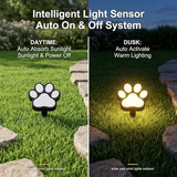 10Pack Paw Solar Lights Outdoor, Cute Dog Paw Solar Lights with 1 LED, Dual White & Warm Light IP65 V1107-124-70642-WAR-10PACK