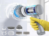 Clearance Electric Scrubber Electric Cleaning Cordless Power Scrubber With 5 Replaceable V1369-AZ3-W-08168