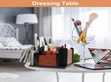 Remote Control Caddy - Wooden Rotating Coffee Table Organizer Large Spinning Wood Remote V1258-DP02-C-2184