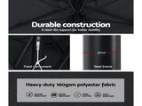 Instahut 3m Outdoor Umbrella Beach Pole Garden Patio Tilt Black UMB-POLE-3-TIL-BK