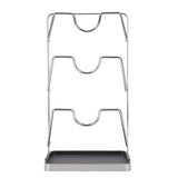 Countertop Pot Lid Holder Stainless Steel Cutting Board Organizer Pot Pan Lids Rack for Kitchen 3 V1294-YM0901-3118250191312