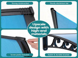 Instahut Window Door Awning 1mx3m Blue AWN-PC6-1X3-BL