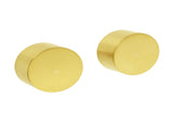 Brushed Gold 1/4 Turn Round Knob Hot Cold Tap Wall Set For Shower Vanity Spout V1233-KC0292BG