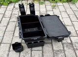 Double-layer multi-function outdoor storage fishing box, can be used as a stool, convenient storage V1102-HEYJ-004