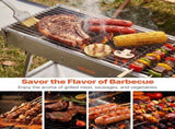 Foldable Charcoal Grill, 0.16 m Portable Charcoal Barbecue Grill with Liftable Charcoal Tray & Side V952-TLCTZDKZTKBXI2GZV001V0