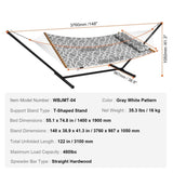 Two Person Hammock with Included Heavy Duty 480lb Capacity, Double Hammock with 12 FT Steel V952-HFDCHBSXHWTXK34ZTV0