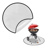 Round Fire Pit Mat Fireproof Mat for BBQ Picnic Camping Outdoor Activities Grill Deck Protector V1369-AZ3-W-21353