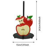 Freestanding Apple Shaped Metal Paper Towel Holder Farmhouse Decor Countertop Storage Stand For V1369-AZ3-W-14953