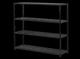 Wire Storage Rack 150x60cm Black Shelving with Fixed Legs V63-841081