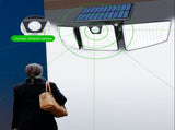 Solar Super Bright LED Sensor Wall Light Outdoor Patio Triple Wall Light IP65 Waterproof Adjustable V1294-YM0901-L6958