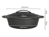 Pawz 6.6L Cast Iron Dutch Oven Heavy Duty Casserole Pot KT1025-AU