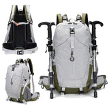 40L Grey Lightweight Outdoor Hiking Backpack with Detachable Suspended Frame & Rain Cover V888-ELOSUNG55194-2