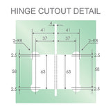 120cm Wall to Wall Frameless Shower Screen with Chrome Brackets and SS Hinges, Square Knob Handle V63-853751