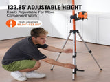Laser Level Tripod, 1/4"-20 & 5/8"-11 Thread Mount, 40.94-133.85 inch Height Adjustment with Level V952-QZSJJTJYZGS0NVYUIV0