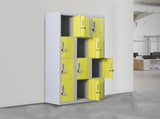 12-Door Locker for Office Gym Shed School Home Storage - 4-Digit Combination Lock V63-838961