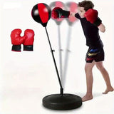 Red kids boxing set, standing punching bag, boxing gloves kids, kids fitness equipment, boxing V1347-140-82478