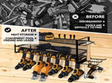 Power Tool Organizer Wall Mount 7 Drill Holder 3 Layer Heavy Duty Metal for Drill Plier Hammer Rack V985-POWERTOOLORGANIZER