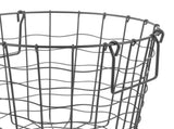 Black Metal Wire Firewood Basket with Sturdy Handle for Easy Carrying and Organized Wood Storage V1192-AZ-W-30615