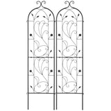 2 Packs Metal Garden Trellis for Climbing Plant Support 60x15 in Rustproof V952-HPJHX2JTH60WT4XPAV0
