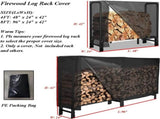 Firewood Log Rack Cover 4ft / 8ft Heavy Duty Waterproof Wood Pile Outdoor Patio Garden Fireplace V1188-ZC-LHJ-1176